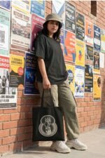 "Ganesha Om Trishul" Tote Bag | Embroidery-Look Hindu Symbol Design - Image 5