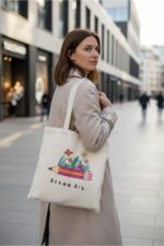 Creative Mind Canvas Tote | Natural Color | Inspirational Bag for Students & Artists - Image 7