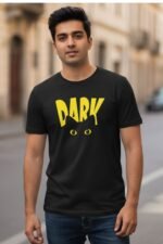 Stilotee "DARK" Slogan T-Shirt with Cat Eye Graphic - Unisex Black Tee - Image 3