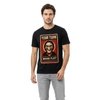 Male model wearing a black graphic tee from the horror movie t shirts collection – premium cotton vintage streetwear by Stilotee
