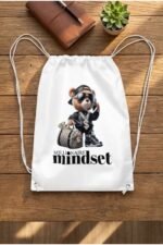 Unisex Heavyweight White Gym Sackpack | Gen Z Hustle Culture Aesthetic - Image 5